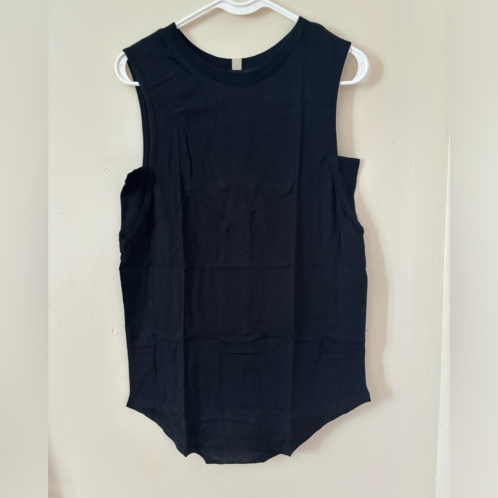 Lunya Pima Cotton Black Muscle Tee sz XS New in original packaging!